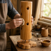 Détail fait main du casier sculptural L'Arbre