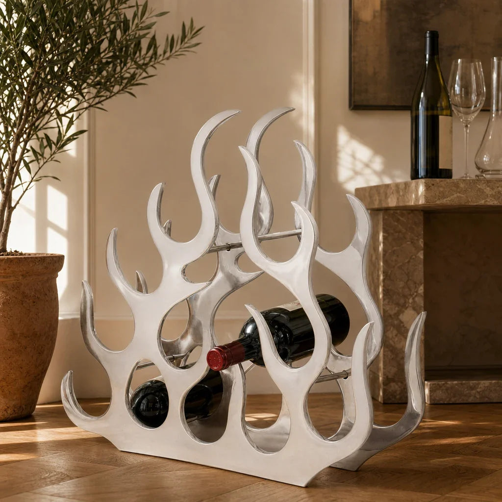 Casier à vin La Flamme en situation dans une cuisine contemporaine