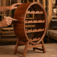 Casier à vin en acacia massif, 13 bouteilles · Le Tonneau