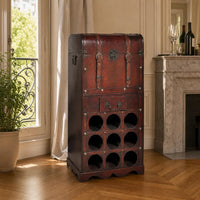 Casier à vin La Malle en situation dans un intérieur vintage